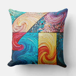 färglös våg kudde