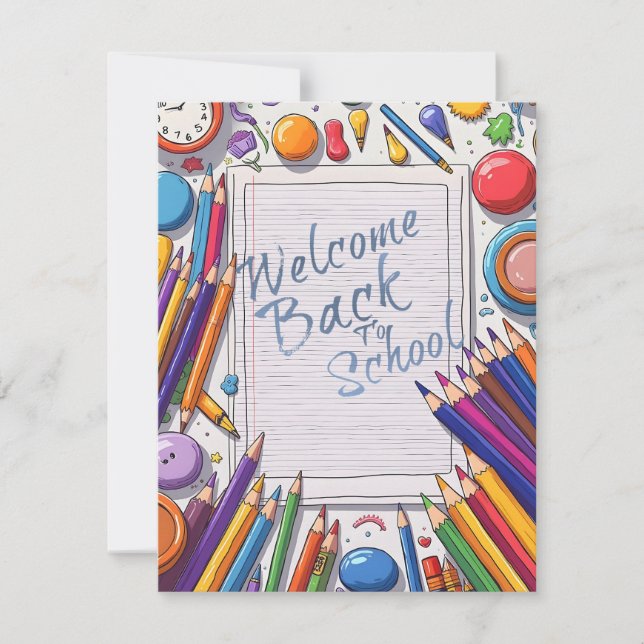 Färglös välkomstdesign i Back to school (Framsida)