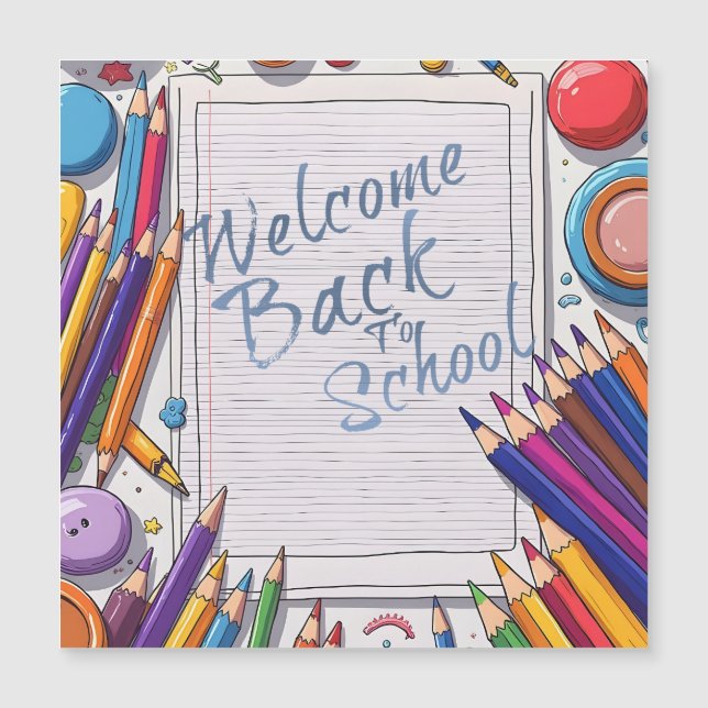 Färglös välkomstdesign i Back to school (Framsida)