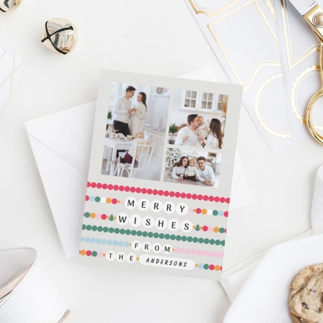 Färglös Vänskap Bracelet Merry Önskemål Cheerful Julkort (Skapare uppladdad)