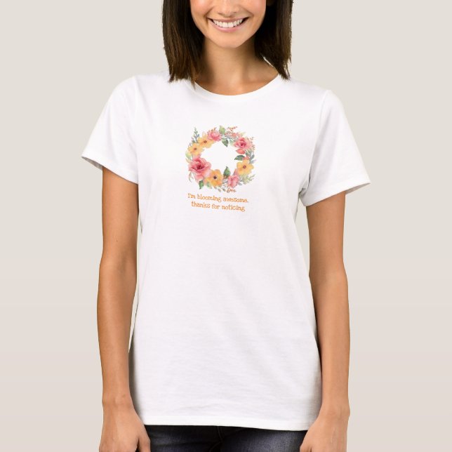 Färglös Vår Flower WANAN Vibrant Titta T Shirt (Framsida)