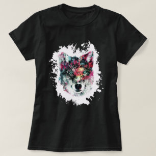 Färglös Varg Art T Shirt
