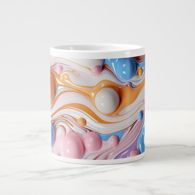 Färglös vätska med bubblor jumbo mugg (Framsidan)