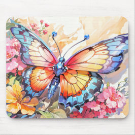 Färglös Vintage Butterfly Art Musmatta