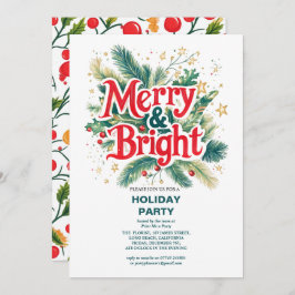 Färglös Vintage Merry & Bright jul Party