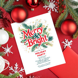 Färglös Vintage Merry & Bright jul Party
