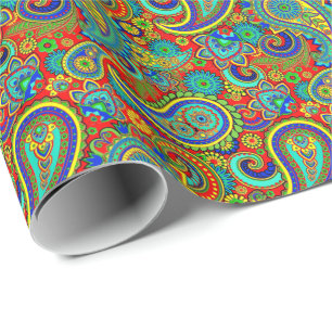 Färglös Vintage Orante Paisley Presentpapper