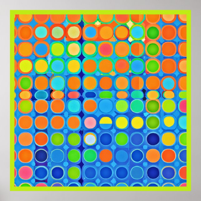 Färglös vivid Elegance Snyggt Mönster Poster (Framsidan)