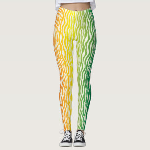 Färglös Zebra mönstrad utskrift Leggings