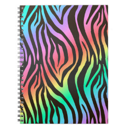 färglös zebra tryck anteckningsbok