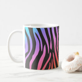 färglös zebra tryck kaffemugg