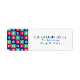 Färglösa Adressetiketter och ljusa jultider Returadress Etikett