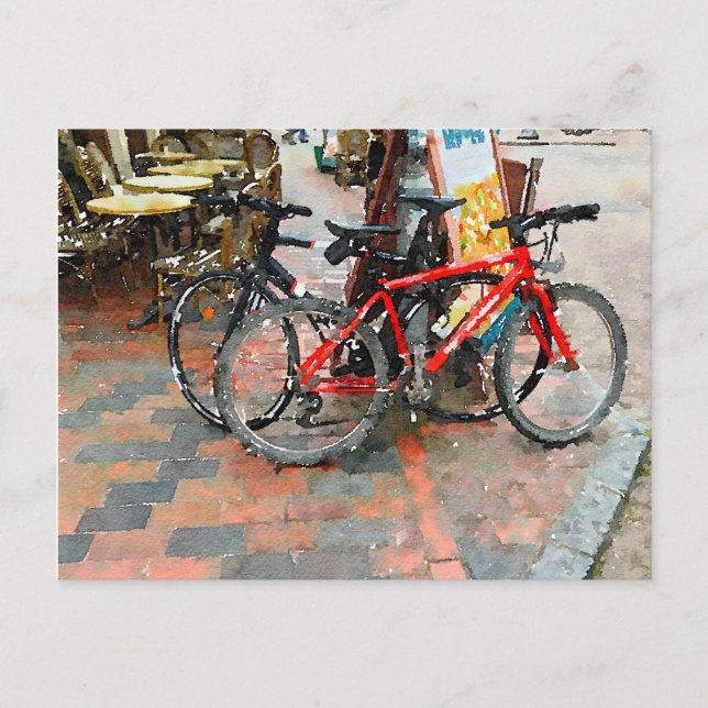 Färglösa cyklar på Sidewalds vykort (Framsida)