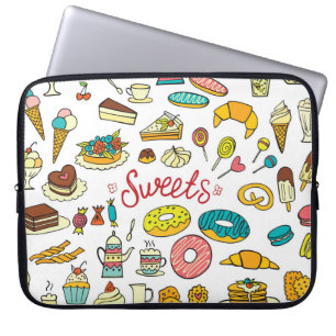 Färglösa dodelgodis: dessertdesign laptop fodral