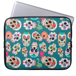 Färglösa Döskallar av socker Laptop Sleeve