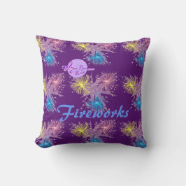 Färglösa Fireworks Square Dekorativ kudde