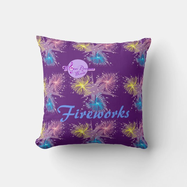 Färglösa Fireworks Square Dekorativ kudde (Framsida)
