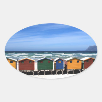 Färglösa flätor Oval Sticker Ovalt Klistermärke