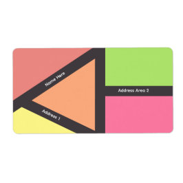 färglösa geometriska etiketter fraktsedel