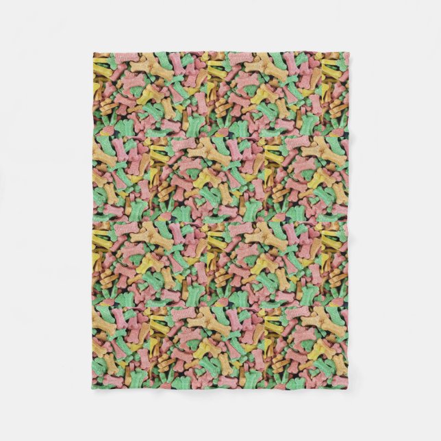 Färglösa hund av skelettkex fleecefilt (Framsidan)