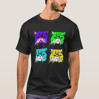 Färglösa katter, fyra katthuvuden t shirt