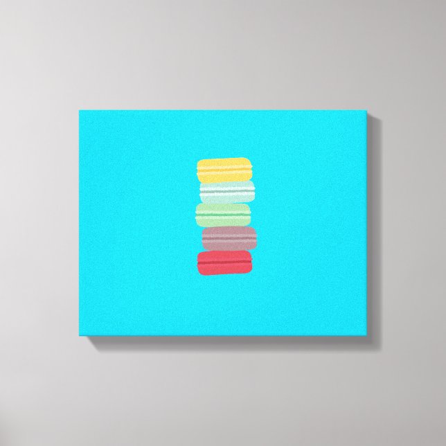 färglösa makaroner canvastryck (Framsida)