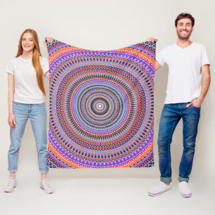 färglösa mandaladesigner fleecefilt