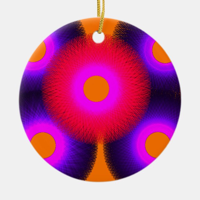 färglösa psykedelikat art 4667 julgransprydnad keramik (Framsidan)