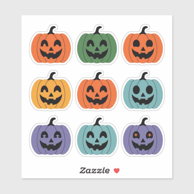Färglösa Pumpkins Scrapbook Sticker Lakan Klistermärken (Ark)
