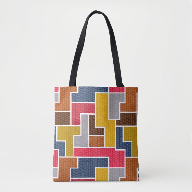 färglösa rektanglar tygkasse (Framsida)