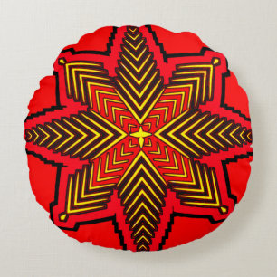 Färglöst 3D Digital Design Round Dekorativ kudde