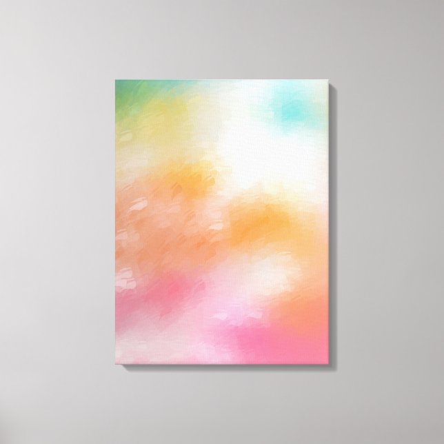 Färglöst Abstrakt Art Trendig Modern Red Rosa Blue Canvastryck (Framsida)