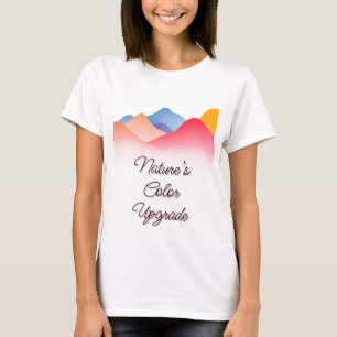 Färglöst Abstrakt, bergslandskap T Shirt