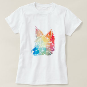 Färglöst Abstrakt Fox T Shirt