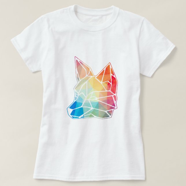 Färglöst Abstrakt Fox T Shirt (Design framsida)