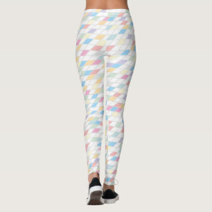 Färglöst Abstrakt Pastellkritor Leggings