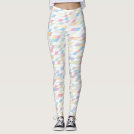 Färglöst Abstrakt Pastellkritor Leggings
