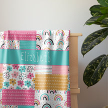 Färglöst Abstrakt Regnbåge Flower Patchwork