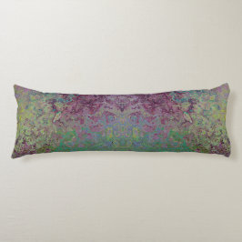 Färglöst alkohol Bläck, Grönt och Burgundisk Abstr Kroppskudde