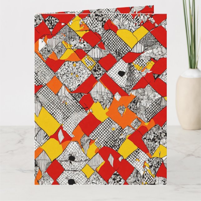 Färglöst anslutning: Unik Multifärgad-design är fo Kort (Framsida)