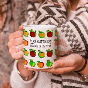 Färglöst äpple-Mönster Cute-gåva för lärare Kaffemugg