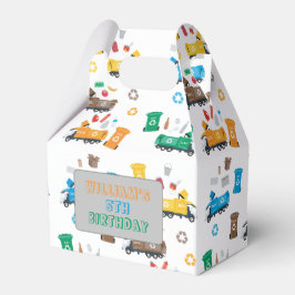 Färglöst återvinning av Sopor Lastbilar och Tunna  Presentaskar