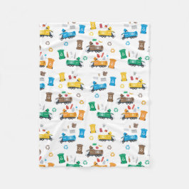 Färglöst återvinning av Sopor Lastbilar & Tunna Fleecefilt