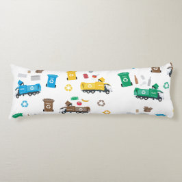 Färglöst återvinning av Sopor Lastbilar & Tunna Kroppskudde