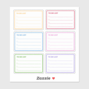Färglöst att göra lista med daglig planerare klistermärken