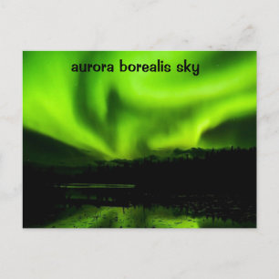 Färglöst Aurora Borealis Himlar vykort