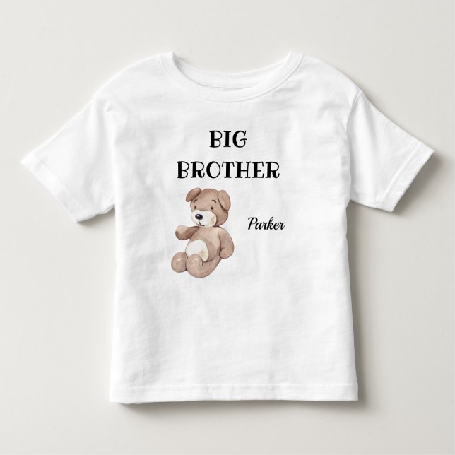 Färglöst babystövel storebror 2T till 56 T Boy Shirt (Framsida)