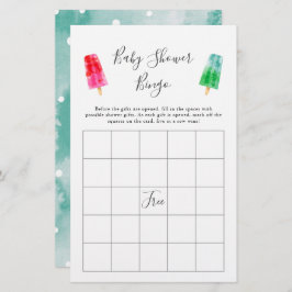 Färglöst babyvisningsprogram Bingo Game