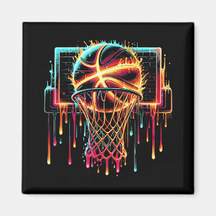Färglöst Basketbollskörning Färg Stänk Ring Net Magnet