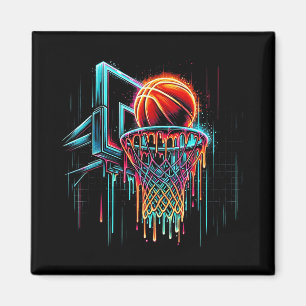 Färglöst Basketbollskörning Färg Stänk Ring Net Magnet